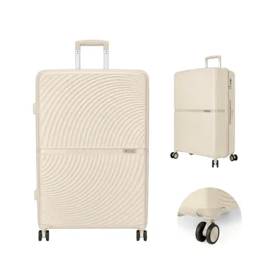 Image de Valise rigide de taille moyenne, 45 litres, pour bagages en soute, avec serrure TSA et 8 roulettes
