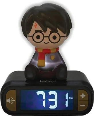 Produktbild von Wecker Nachtlicht Digital Harry Potter LEXIBOOK, 3D Leuchtend und Klangvoll, Schwarz, LCD Bildschirm, Magische Soundeffekte