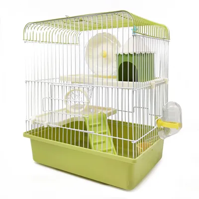 Image de Cage pour hamster avec nourriture et roue, mini maison