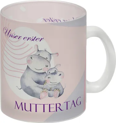 Produktbild von Unser erster Muttertag Glas Tasse