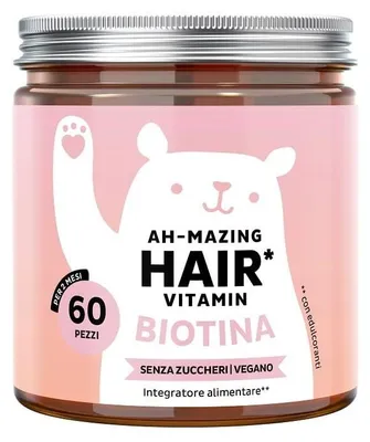 Produktbild von Bears With Benefits – Haarpflege-Vitamine mit Biotin, 60 Gummibärchen, mit Süßstoffen, zuckerfrei
