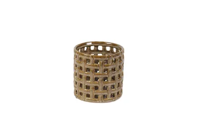 Produktbild von Rasteli Teelichthalter-Kerzenständer Keramik Braun D 13,5cm H 13cm