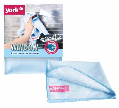 Zdjęcie produktu dla York Ściereczka Z Mikrofibry Do Mycia Okien Szyb Luster 1szt 30 X 30 Cm