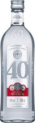 Produktbild von Wodka 40 Crystal Wodka 500 ml | Vodka |500 ml | 40% Alkohol | Toruñskie Wódki Gatunkowe | Geschenkidee | 18+