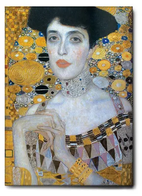 Immagine prodotto di Giallobus - Primo piano Adele Bloch-Bauer - Gustav Klimt - 100L x 140l cm - Quadro - Tela Canvas Telaio Standard