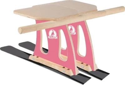 Produktbild von SkiBock RACE Skirodel 2er Bausatz Schlitten Ski Schnee Rodel Winter Bastelset pink