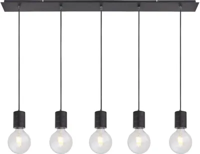Produktbild von ISOLED Hängeleuchte schwarz matt, 5xE27 Fassung