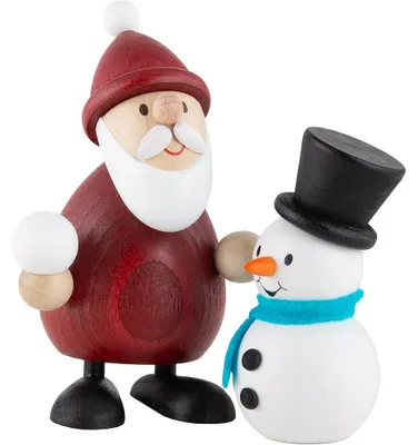 Productafbeelding van Kerstman met sneeuwpop (9,5 cm) van Ullrich Kunsthandwerk