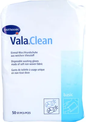 Produktbild von ValaClean Basic Waschhandschuhe, 50 St