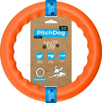 Produktbild von PitchDog – Spielring für Hunde, 28 cm, orange
