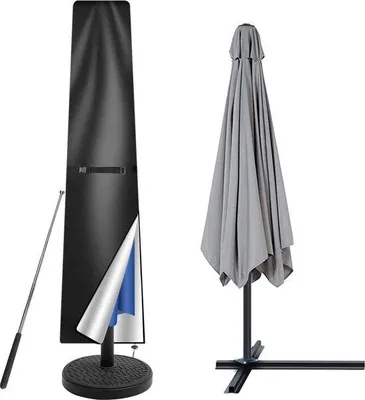 Zdjęcie produktu dla Duży, odporny na warunki atmosferyczne pokrowiec na parasol, 2–3 m, odporny na promieniowanie UV, 190 x 30/50 cm