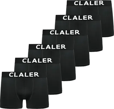 Produktbild von Herren Boxershorts Baumwolle 6er Pack Schwarz Nahtlos XXL Unterwäsche Set