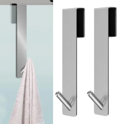 Produktbild von 2 Duschtürhaken,schaumstoffbeschichteter Handtuchhalter,Duschkabinentürhaken