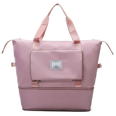 Immagine prodotto di Omgoods - Borsa da viaggio - Design pieghevole - Impermeabile - Leggera - Tessuto Oxford - Ampia capacità - Dimensioni 42x28x22 cm - Borsa da palestra/viaggio