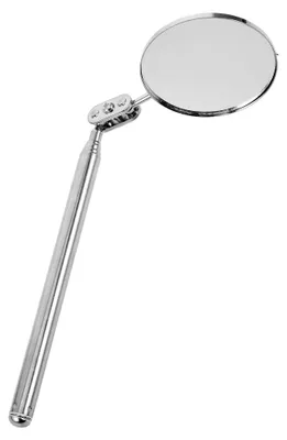 Produktbild von Teleskopierbarer Inspektionsspiegel aus Metall und Glas mit silberner Oberfläche für Fahrzeug- und Rohrleitungsinspektionen