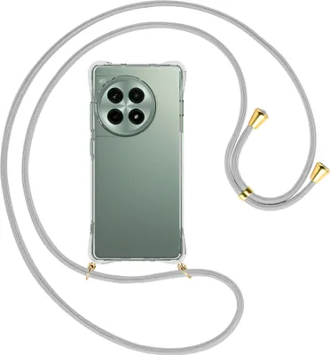 Produktbild von Handykette Backcover-Schutzhülle mit Band (Metall goldfarben) für OnePlus Ace3 Pro 5G (CN) - silbergrau