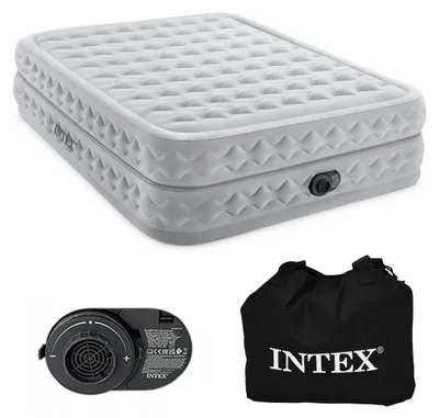 Immagine prodotto di Materasso gonfiabile matrimoniale, 203x152x51 cm, con pompa elettrica integrata, marca INTEX, modello 64490