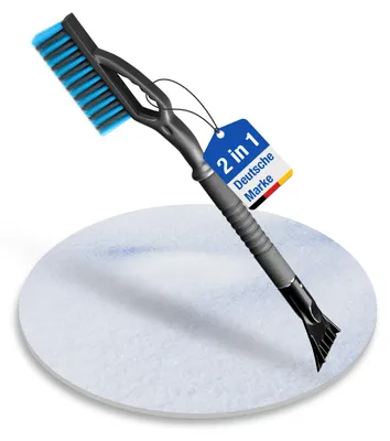 Produktbild von NTG Eiskratzer mit Schneebürste Eisbrecher und Schaumstoffgriff Ergonomischer Profi Scheibenkratzer Zwei Griffe 65 cm lang Stabiler Eiskratzer Dickes Material