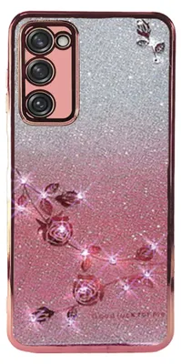 Produktbild von GLITZER STRASS ROSE TPU HÜLLE Silikon Case Cover Handyhülle für Samsung Galaxy S20 FE 5G