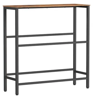 Immagine prodotto di Scaffale per casse di bevande, 2 ripiani, capacità per 6 casse | Colore marrone e nero | Dimensioni: 105,4 x 40 x 117,3 cm