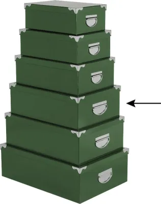 Produktbild von 5Five Aufbewahrungsbox/Box - grun - 40 x 26,5 x 14 cm - Pappe