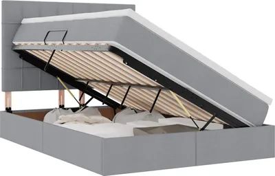 Zdjęcie produktu dla Łóżko z miejscem na przechowywanie i materacem 140 x 190 cm