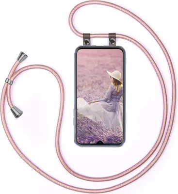 Produktbild von UMHÄNGEHÜLLE + KORDEL für Xiaomi Redmi Note 7, Farbe:Rose Gold