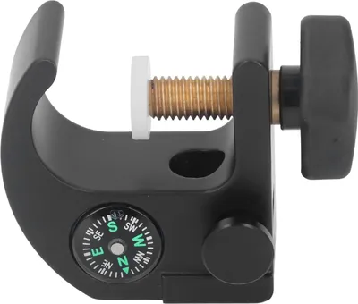 Image de Phefop GPS RTK Pince pour tige avec petite boussole, Support r�glable, Pince pour guidon en alliage d'aluminium pour collecteur de donn�es, Support stable, Mesures pr�cises