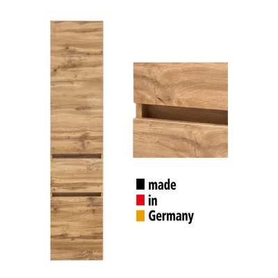 Produktbild von Hochschrank Badezimmer 40 cm breit VIDAGO-03 in Wotan Eiche Nb., B/H/T: ca. 40/180/35 cm