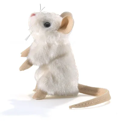 Produktbild von Folkmanis Fingerpuppe Mini Maus, weiß / Mini white Mouse 2776