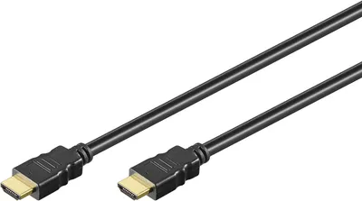 Produktbild von Kabel Goobay 51819 High Speed HDMI™, pozłacany, 1,5 m, czarny - Wtyczka HDMI™ (typ A) > Wtyczka HDMI™ (typ A)