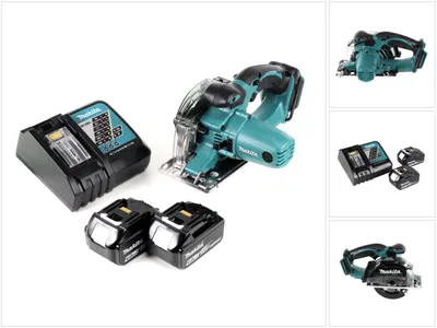 Produktbild von Makita DCS 552 RG 18 V Akku Metall Handkreissäge 136 mm + 2x 6,0 Ah Akku und Lader + Sägeblatt und Schutzbrille