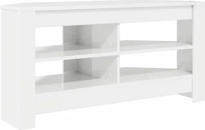 Obrázok produktu pre RohováTVskriňa Vysoko lesklá biela 102 x 40,5 x 45 cm