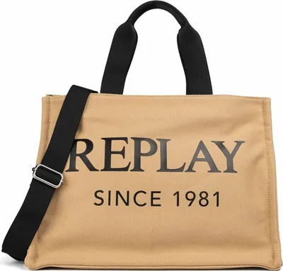 Immagine prodotto di REPLAY borsa a tracolla borsa shopper Shoulder Bag Canvas - Beige