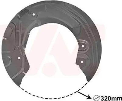 Produktbild von VAN WEZEL Spritzblech Bremsscheibe für BMW 3 Touring (E91) Vorne Links 0627371 Ankerblech