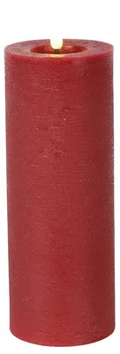 Produktbild von Countryfield LED Stumpenkerze rustikal XL rot 20cm Dekokerze