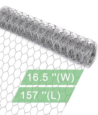 Produktbild von Garten Pflugfutter-Netz - 16,5"×157" - Vogel- und Kaninchen-Netz für Basteln - 1" Schraubenverschluss - Tier-/Ratten-/Hühnerdrahtzäune