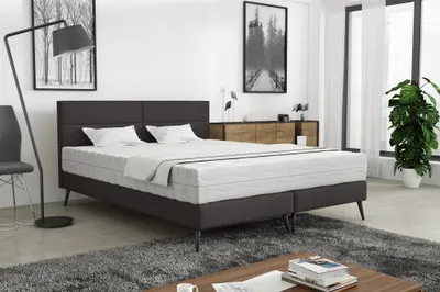 Produktbild von Polsterbett Doppelbett BERGAMO 180x200cm Komplettset Stoff Gemma Anthrazit