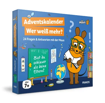 Produktbild von Franzis: Adventskalender mit der Maus: Wer weiß mehr? 67216-2 (VE )