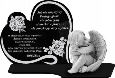 Image de Bougie éternelle Premium XL avec ange en plâtre, statuette pour la tombe avec inscription