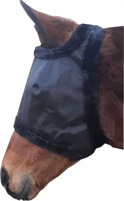 Produktbild von HorseGuard Fliegenmaske mit Anti-UV Schutz, freier Ohrenausschnitt in Schwarz