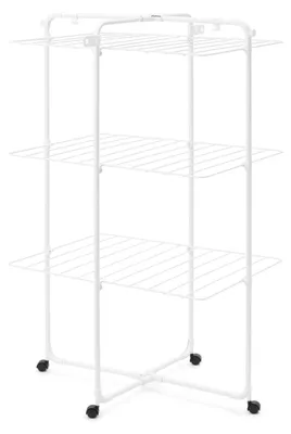 Produktbild von Brabantia Wäscheständer HangOn 23 Meter weiß - klappbarer Trockenständer mit Rollen