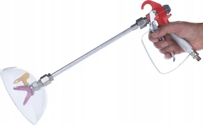 Immagine prodotto di Rosfix Set di Verniciatura a Spruzzo con Protezione Antispruzzi (Pistola, Protezione, Lancia da 30 cm, Protezione