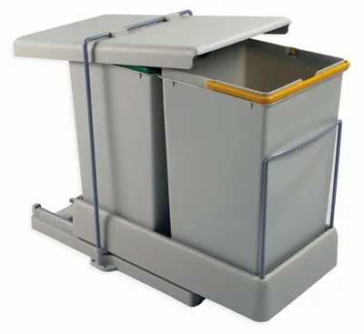 Image de Poubelle coulissante automatique 2 x 14 L EMUCA - 8077221