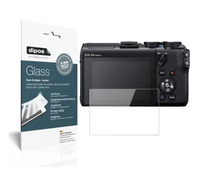 Produktbild von 2x Schutzfolie für Canon EOS M6 Mark II - Anti-Shock 9H Folie dipos Glass Kunststoffglas
