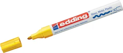 Produktbild von Glanzlack-Marker edding 750 gelb Packung mit 10 Stück