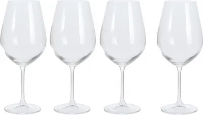 Immagine prodotto di Set di 4 bicchieri da vino Excellent Houseware, cristallo, 8x24 cm, 690 ml, trasparenti