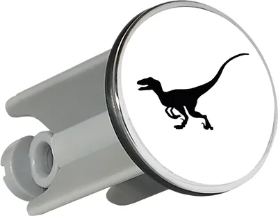Produktbild von Huuraa Waschbeckenstöpsel Velociraptor Dinosaurier 4cm höhenverstellbar Abflussstopfen Geschenkidee