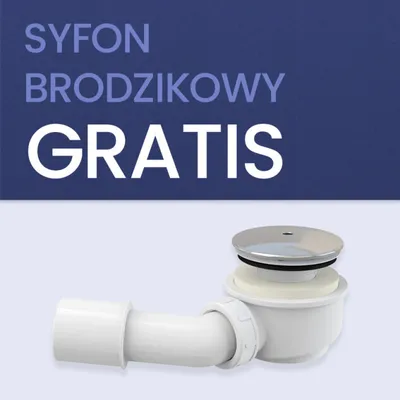 Zdjęcie produktu dla Brodzik Kompaktowy Prysznicowy Kwadratowy 90x90x16 Akrylowy, Gładki | w zestawie - Syfon, odpływ ⌀50 mm + nogi (stelaż) | BADLAND EKO 2.0