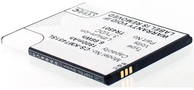 Produktbild von Akku für Kazam TR4501 Li-Ion 3,7 Volt 1800 mAh schwarz.